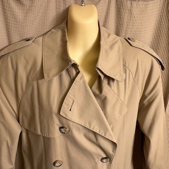London Fog Raincoat Trench Winter Coat Tan Women's 6 - Picture 5 of 15